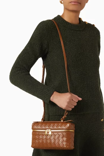 Bang Bang Vanity Case in Intrecciato Leather