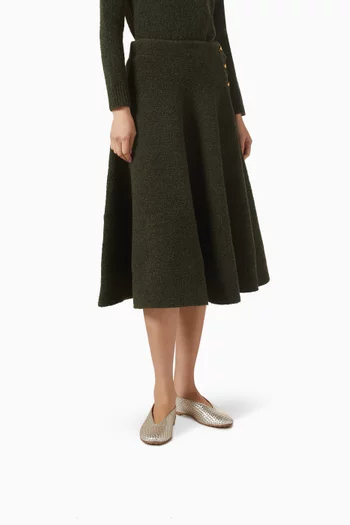 حذاء باليرينا روزا جلد ماعز مجدول