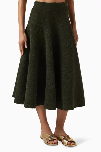 A-line Skirt in Bouclé Wool