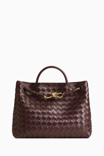 Medium Andiamo Bag in Intrecciato Leather