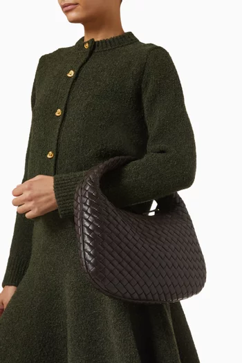 Small Veneta Top-handle Bag in Intrecciato Leather