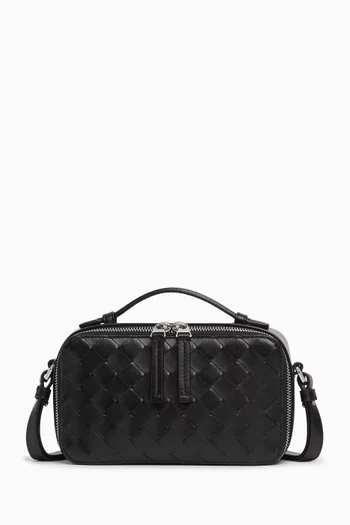 Getaway Phone Pouch in Intrecciato Leather