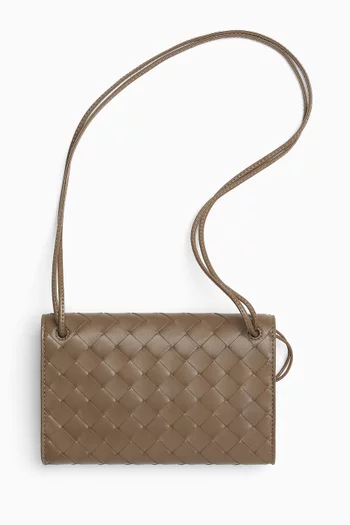 حقيبة أنديامو بحمالة جلد مجدول