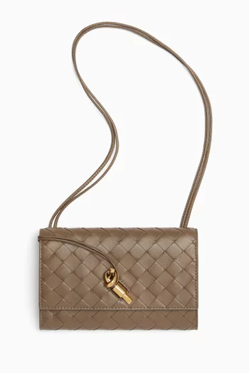 حقيبة أنديامو بحمالة جلد مجدول