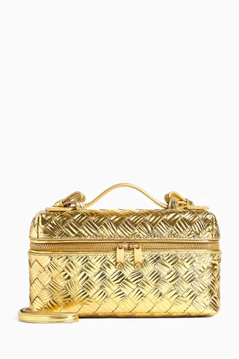 Bang Bang Vanity Case in Intrecciato Laminated Leather