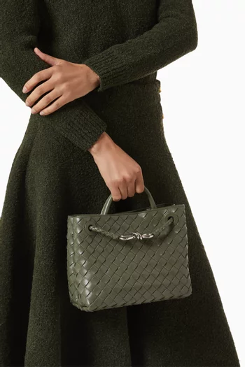 Small Andiamo Bag in Intrecciato Leather
