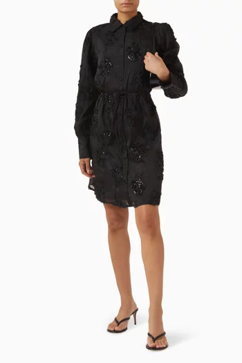 Yasfrima 3D Floral Mini Dress