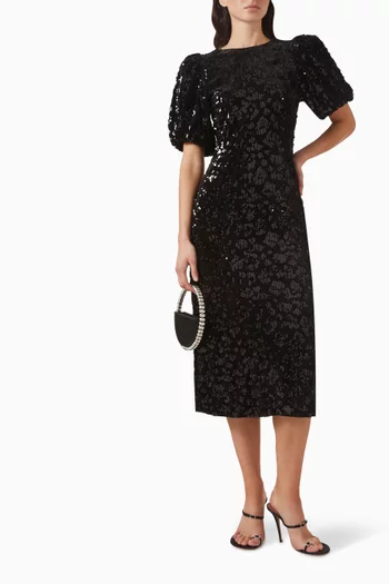 فستان ياسوفى مطرز بالترتر