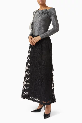 Yaskarly Appliqué Skirt