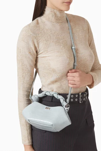 Mini Bou Bag in Recycled Croc-embossed Leather