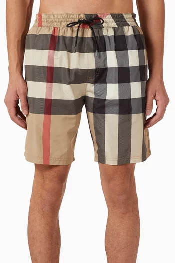 شورت سباحة بنقشة مربعات