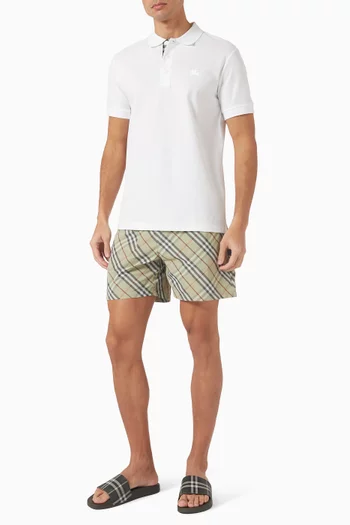 شورت سباحة بنقشة مربعات