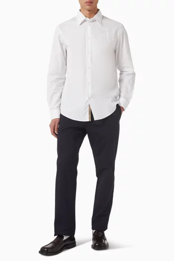 Embroidered Logo Shirt in Organic Cotton