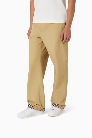 Embossed Check Set Sneakers in Leather