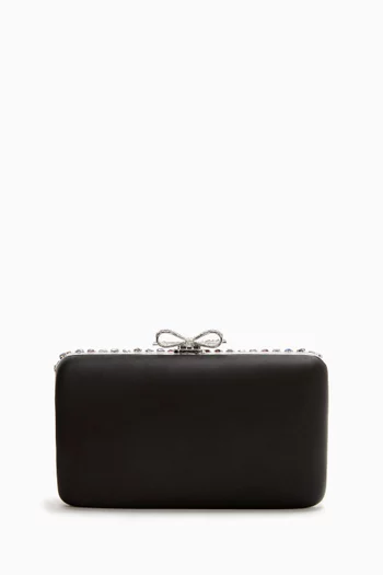 Crystal-embellished Chainmail Clutch Bag