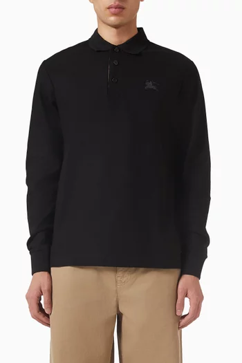 Long-sleeve Polo Shirt in Cotton