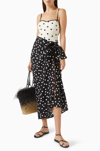 سارونغ سيرين بنقشة منقطة رايون