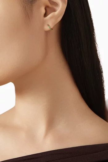 May Birthstone Hoop Earrings in 18kt Gold-plated Sterling Silver