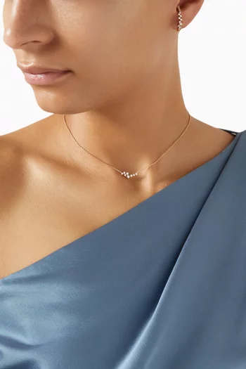 قلادة مرصعة بالكريستال فضة إسترلينية مطلية بالذهب عيار 18