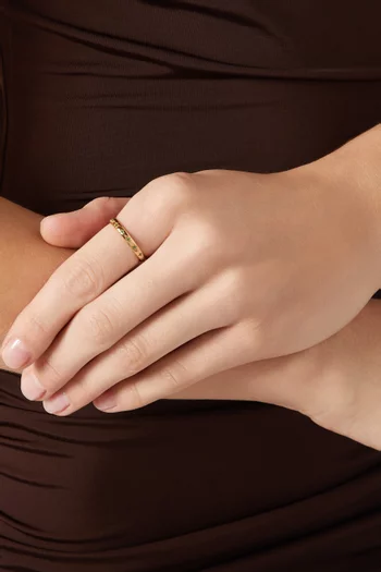 خاتم بنقشة نجوم مرصعة بالكريستال فضة إسترلينية مطلية بالذهب عيار 18