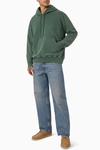 كنزة بغطاء رأس برباط تضييق قطن فرنش تيري