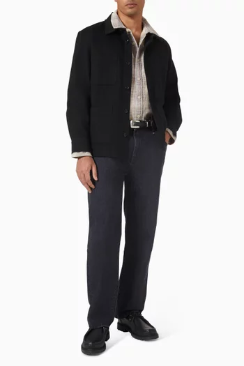 قميص روز وود بنقشة مربعات قطن