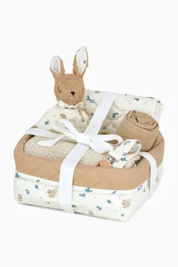 طقم هدايا لحفلة استقبال المولود بنقشة بالكامل