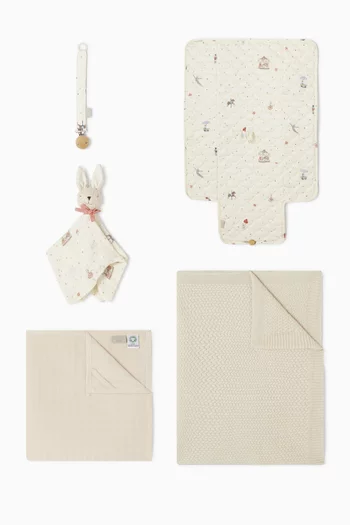 طقم هدايا لحفلة استقبال المولود بنقشة بالكامل