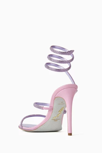 Cleo 105 Crystal-embellished Sandals in Satin