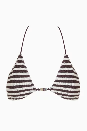 قطعة بيكيني علوية إنجريد بتصميم مثلث مزين بالخرز