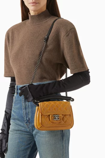 Mini Prestige Flap Bag in Quilted Leather
