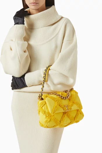 19 Medium Flap Bag in Canvas