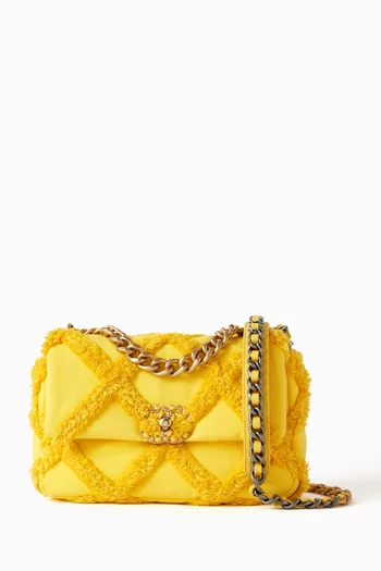 19 Medium Flap Bag in Canvas