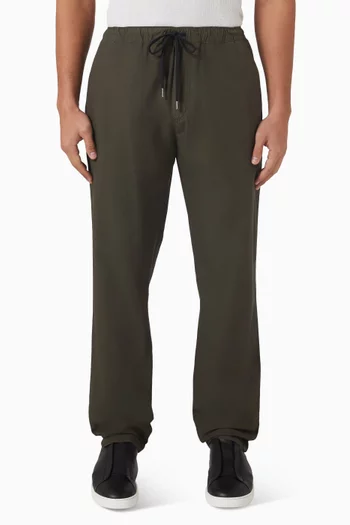 Zigzag Insert Pants in Cotton Canvas