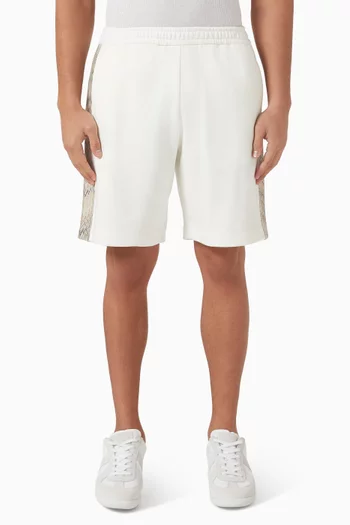 شورت رياضي بشريط بنقشة جلد أفعى ونسيج راشيل