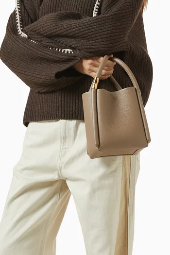 حقيبة لوتس 14 بيد علوية جلد عجل