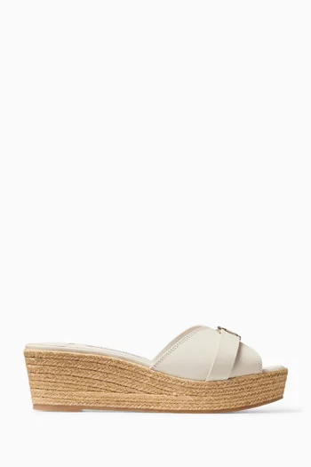 Leda 50 Mule Wedges in Nappa