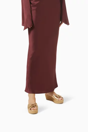 حذاء ليدا مفتوح من الخلف بكعب 50 مم جلد