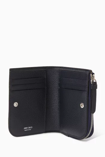 DM Compact Zip Wallet in Leather