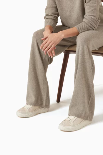 سنيكرز دياموند لايت ماكسي جلد مزين بغليتر