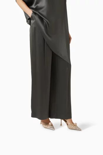 حذاء كلاسيك ساراي دورساي بكعب 80 مم ستان