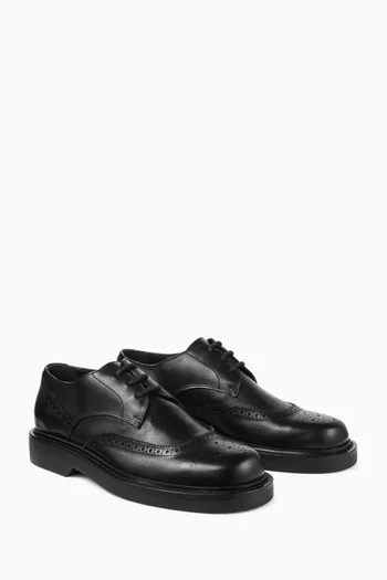 Rowan Brogue Derby Shoes in Leather