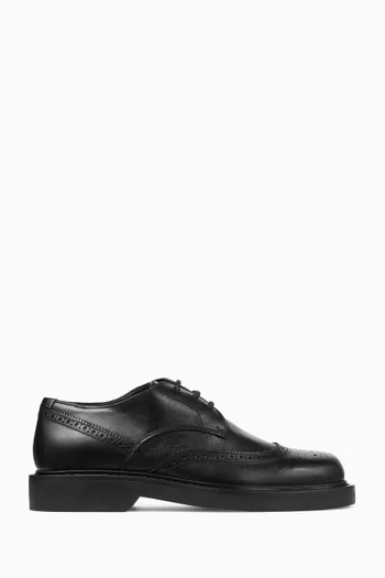 Rowan Brogue Derby Shoes in Leather