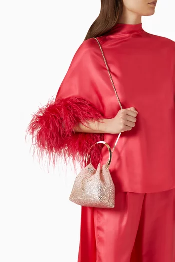 حقيبة بون بون بيد علوية قماش شبكي