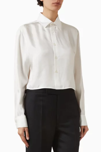 قميص قصير حرير وتويل