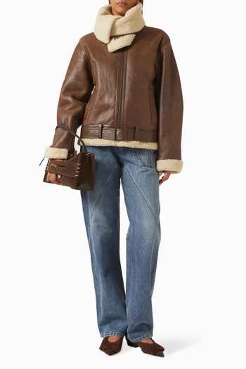 Shearling Jacket in Leather