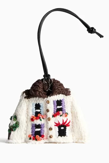 House Cardigan Charm in Wool Blend