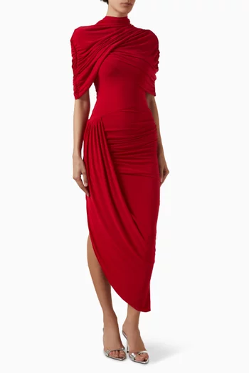 Enchant Drape Dress in Jersey