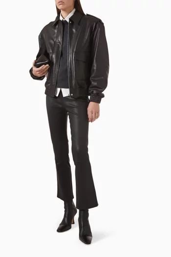 Zaragoza Flared Leggings in Leather