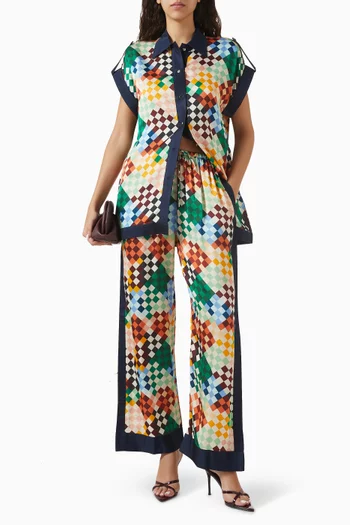 قميص دومينو بنقشة